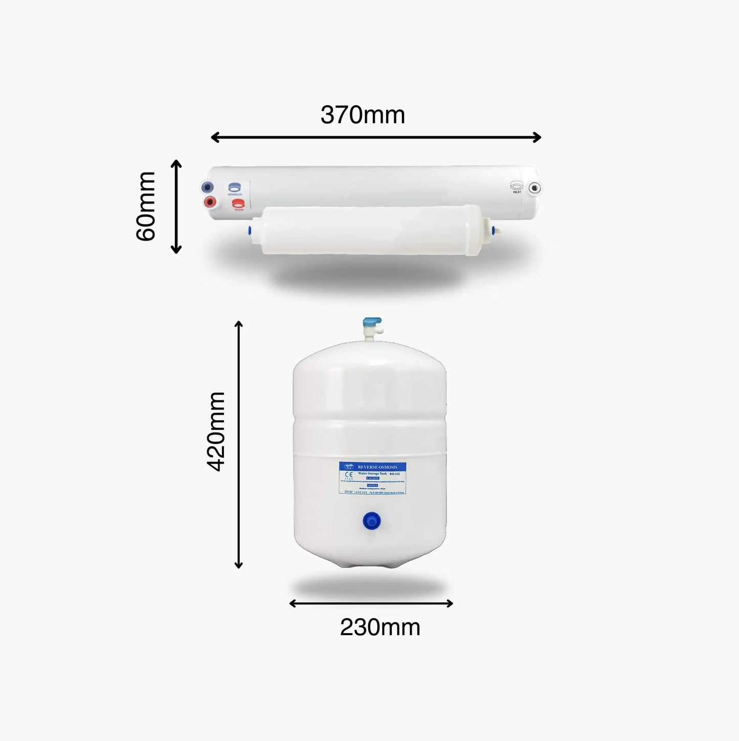 Reverse Osmosis (RO) & Post Carbon Filter Set (T33)